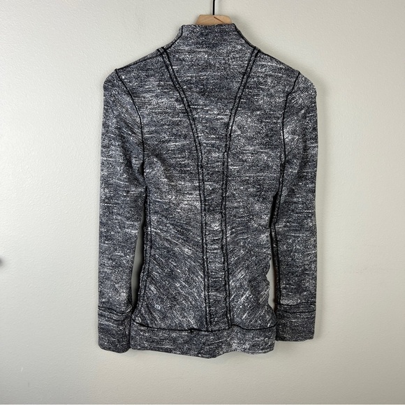 Lululemon Cypress Kiss 1/2 Zip Pullover Rush Jacquard Black White - Picture 3 of 5
